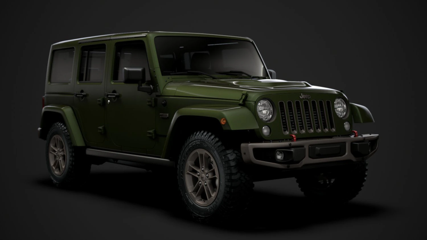 jeep wrangler unlimited 75th anniversary jk 2018 3D Model .c4d .max .obj .3ds .fbx .stl .blend