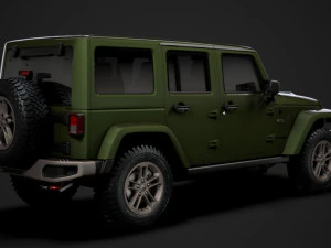 jeep wrangler unlimited 75th anniversary jk 2018 3D Model