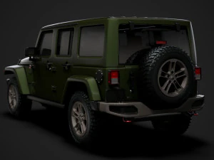 jeep wrangler unlimited 75th anniversary jk 2018 3D Model