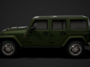 jeep wrangler unlimited 75th anniversary jk 2018 3D Модель