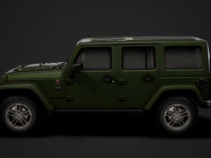 jeep wrangler unlimited 75th anniversary jk 2018 3D Model