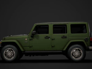 jeep wrangler unlimited 75th anniversary jk 2018 3D Model