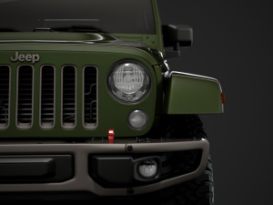 jeep wrangler unlimited 75th anniversary jk 2018 3D Модель