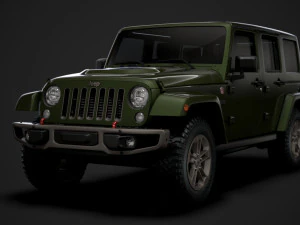 jeep wrangler unlimited 75th anniversary jk 2018 3D Model