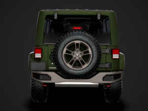 jeep wrangler unlimited 75th anniversary jk 2018 3D Модель