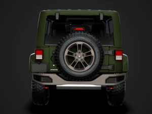 jeep wrangler unlimited 75th anniversary jk 2018 3D Model