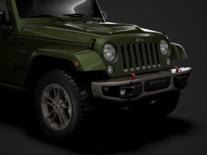 jeep wrangler unlimited 75th anniversary jk 2018 3D Модель