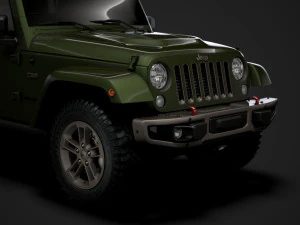 jeep wrangler unlimited 75th anniversary jk 2018 3D Model