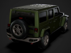 jeep wrangler unlimited 75th anniversary jk 2018 3D Model