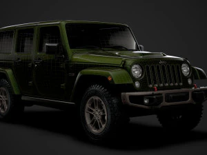 jeep wrangler unlimited 75th anniversary jk 2018 3D Model