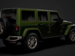 jeep wrangler unlimited 75th anniversary jk 2018 3D Model