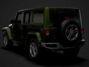 jeep wrangler unlimited 75th anniversary jk 2018 3D Модель