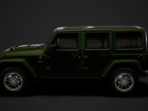 jeep wrangler unlimited 75th anniversary jk 2018 3D Model