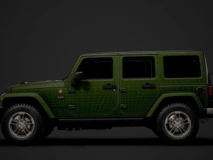 jeep wrangler unlimited 75th anniversary jk 2018 3D Model
