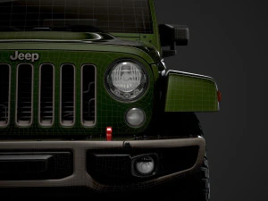 jeep wrangler unlimited 75th anniversary jk 2018 3D Model