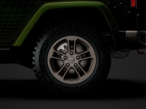 jeep wrangler unlimited 75th anniversary jk 2018 3D Модель