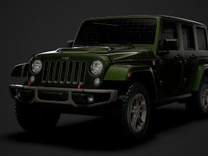 jeep wrangler unlimited 75th anniversary jk 2018 3D Model