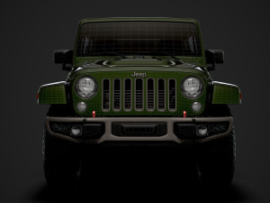 jeep wrangler unlimited 75th anniversary jk 2018 3D Модель