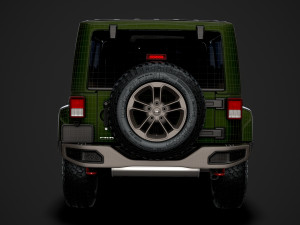 jeep wrangler unlimited 75th anniversary jk 2018 3D Модель