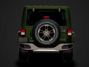 jeep wrangler unlimited 75th anniversary jk 2018 3D Model