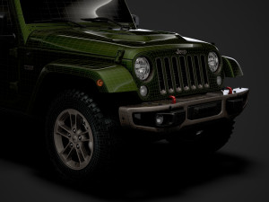 jeep wrangler unlimited 75th anniversary jk 2018 3D Модель