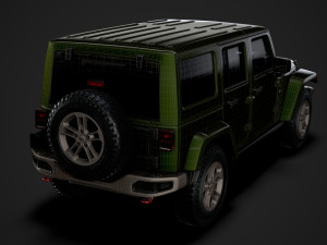 jeep wrangler unlimited 75th anniversary jk 2018 3D Модель