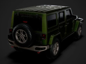 jeep wrangler unlimited 75th anniversary jk 2018 3D Model