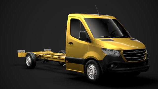 freightliner sprinter chassis single cab l3 rwd 2019 Modelo 3D .c4d .max .obj .3ds .fbx .stl .blend 
