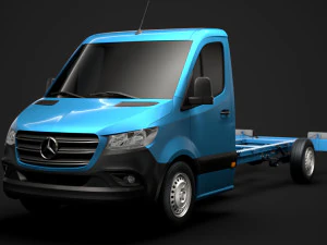 mercedes sprinter chassis single cab l3 rwd 2019 3D Model