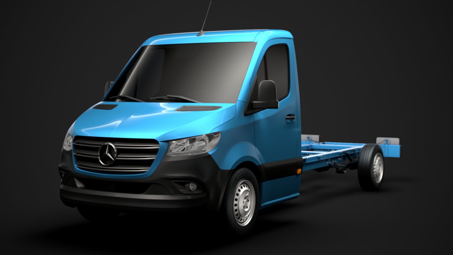 mercedes sprinter chassis single cab l3 rwd 2019 3D in