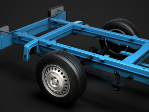 mercedes sprinter chassis single cab l3 rwd 2019 Model 3D
