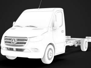mercedes sprinter chassis single cab l3 rwd 2019 Model 3D