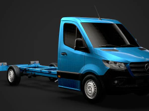 mercedes sprinter chassis single cab l3 rwd 2019 3D Model