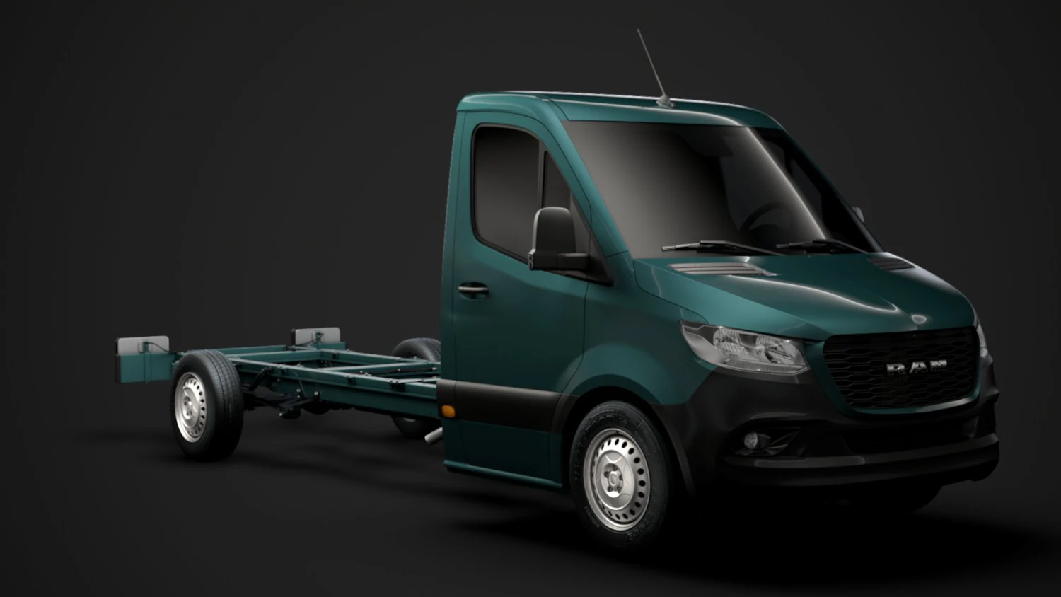ram sprinter chassis single cab l3 rwd 2019 3D Model .c4d .max .obj .3ds .fbx .stl .blend 