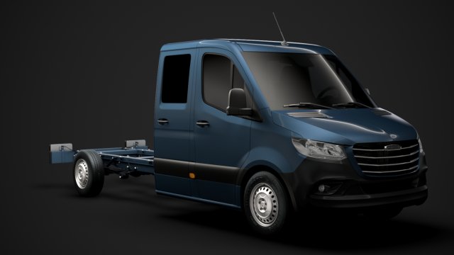 freightliner sprinter chassis crew cab l3 rwd 2019 Modelo 3D .c4d .max .obj .3ds .fbx .stl .blend 