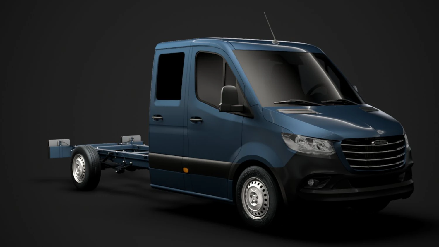 freightliner sprinter chassis crew cab l3 rwd 2019 3D Model .c4d .max .obj .3ds .fbx .stl .blend