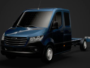 freightliner sprinter chassis crew cab l3 rwd 2019 3D Model