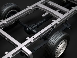 mercedes sprinter chassis crew cab l3 rwd 2019 Modelo 3D