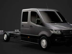 mercedes sprinter chassis crew cab l3 rwd 2019 3D Model