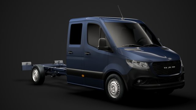 ram sprinter chassis crew cab l3 rwd 2019 Modelo 3D .c4d .max .obj .3ds .fbx .stl .blend 