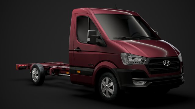 hyundai h350 chassis single cab lwb 2019 3D 모델 .c4d .max .obj .3ds .fbx .stl .blend 