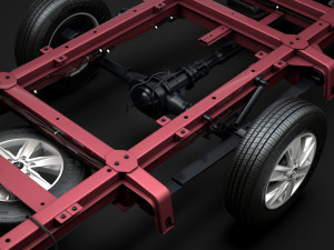 hyundai h350 chassis single cab lwb 2019 3D 모델