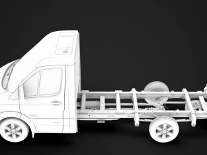 hyundai h350 chassis single cab lwb 2019 3D Model