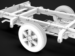 hyundai h350 chassis single cab lwb 2019 3D 모델