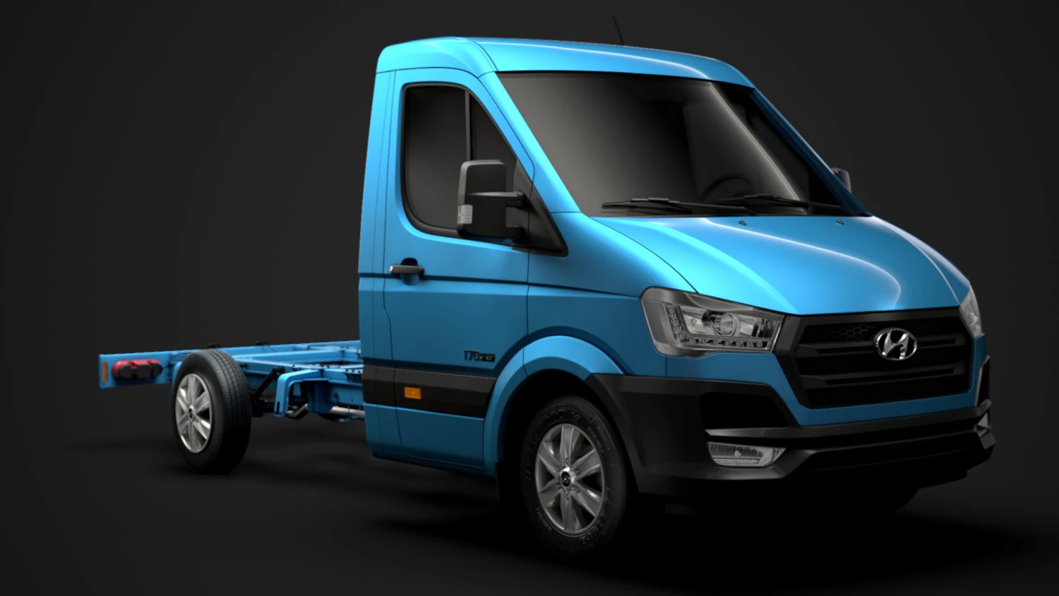 hyundai h350 chassis single cab swb 2019 3D Model .c4d .max .obj .3ds .fbx .stl .blend 