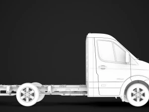 hyundai h350 chassis single cab swb 2019 3D Model