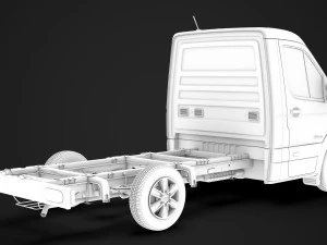 hyundai h350 chassis single cab swb 2019 3D Model