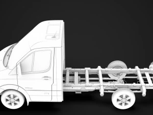 hyundai h350 chassis single cab swb 2019 3D Model