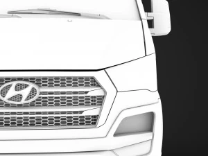 hyundai h350 chassis single cab swb 2019 3D Model
