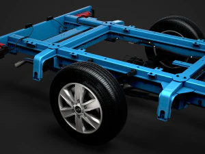 hyundai h350 chassis single cab swb 2019 3D Model